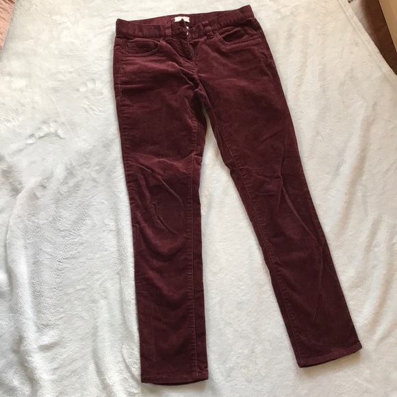 J. Crew Other - JCrew Velvet Jeans maroon size 10